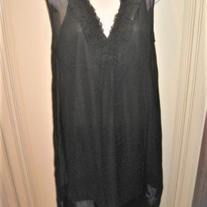 New GAP Evening Black Shift & Slip Dress size M